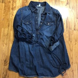 Liz Lang for Target Denim tie back maternity shirt